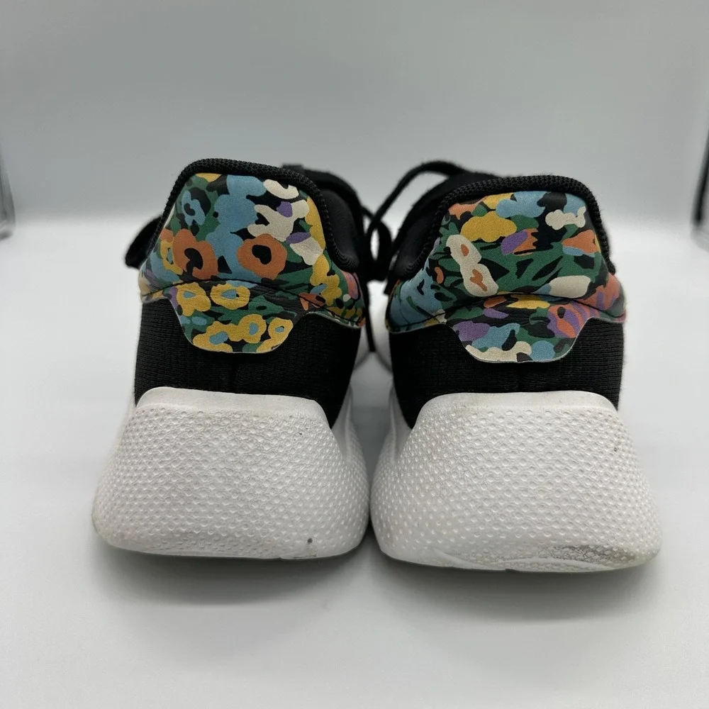 Adidas IY3001 Shoes Womens Size 9 Black Floral Mesh Running Sneakers Athletic - Picture 4 of 10